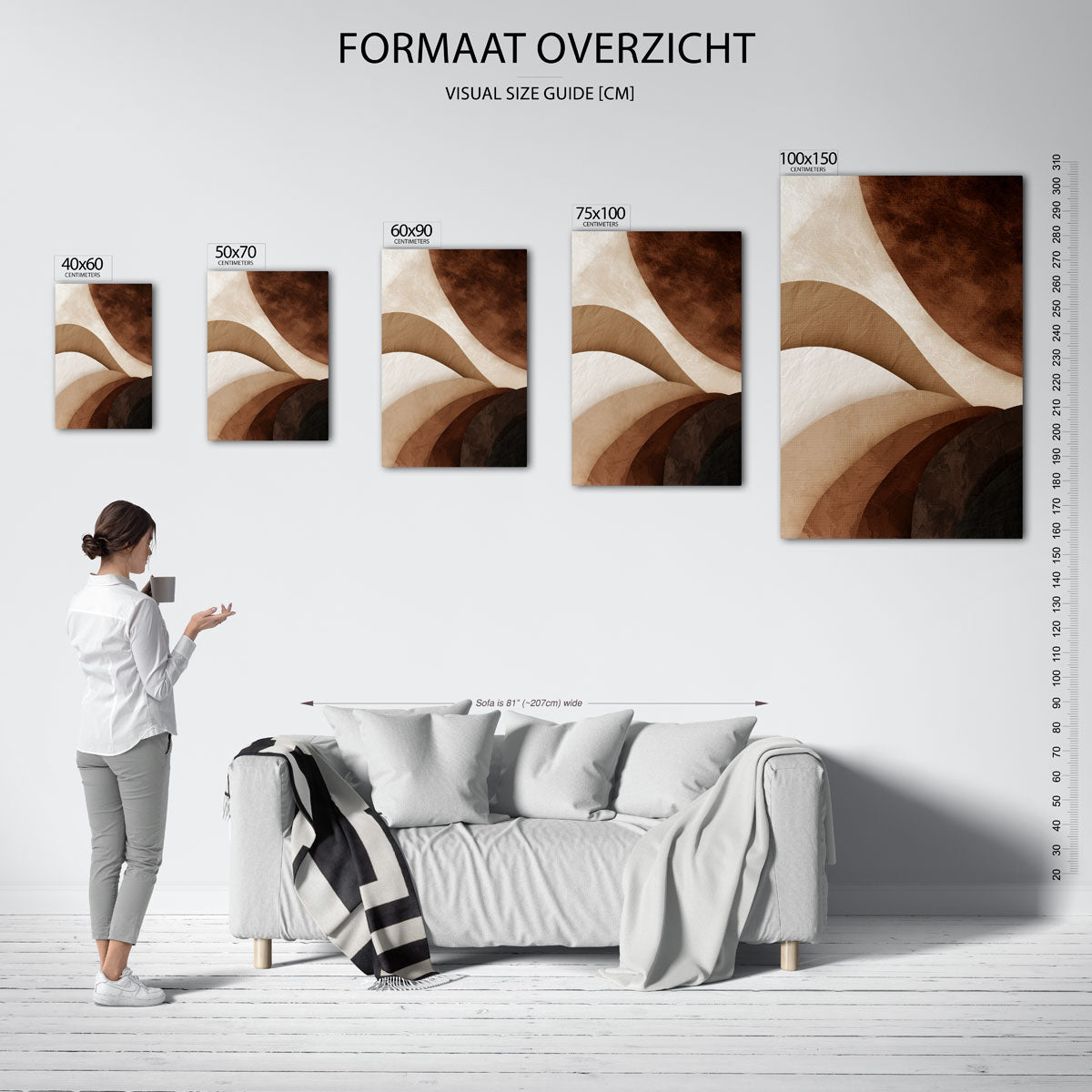 Organische aardetinten Kunstwerk