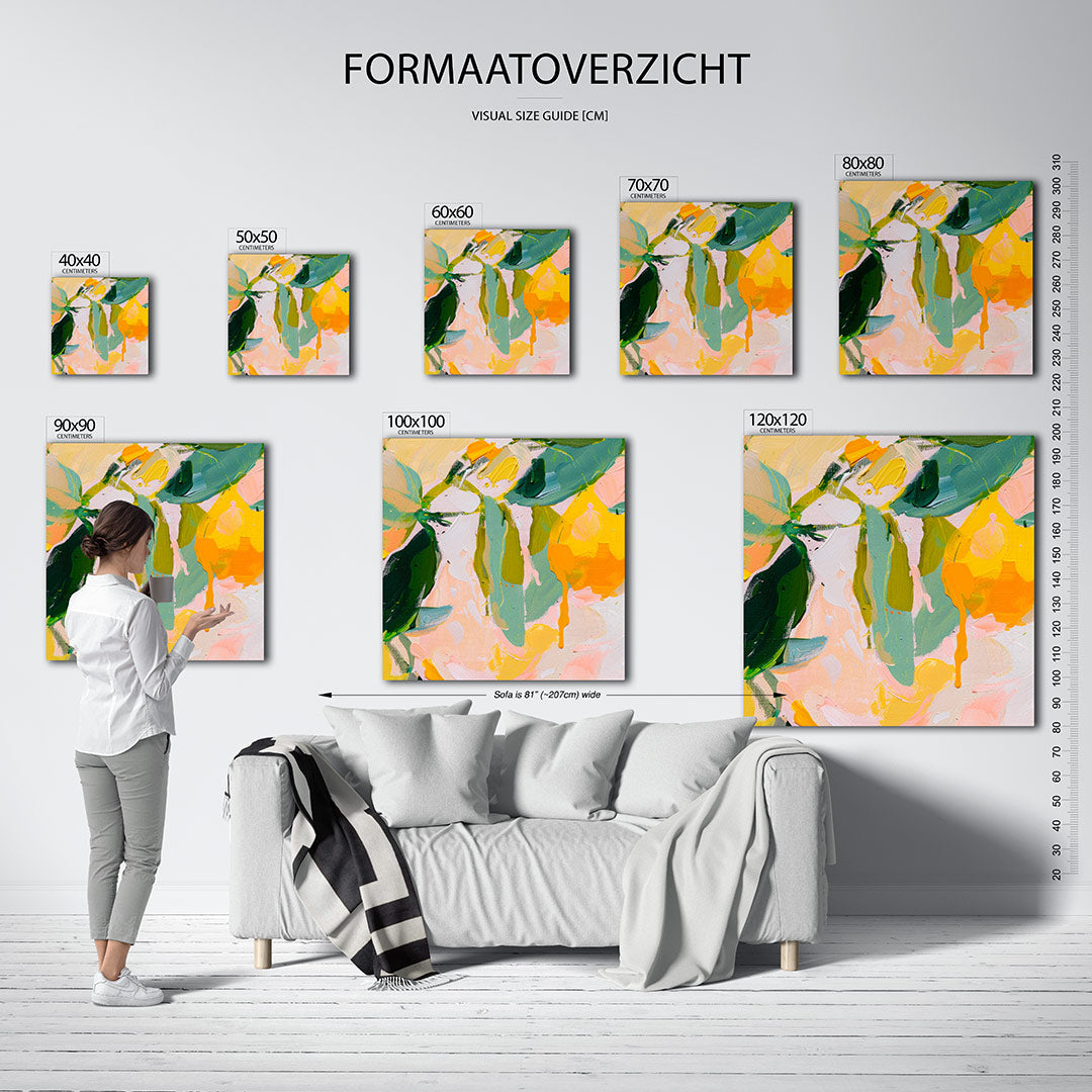Kleurrijke vormen Kunstwerk