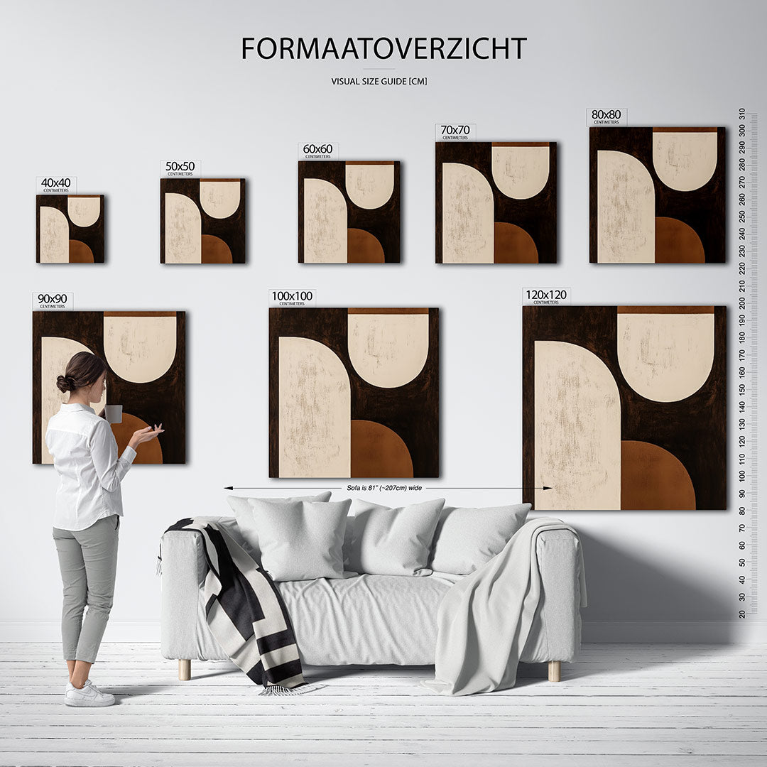 Geometrische vormen compositie Kunstwerk