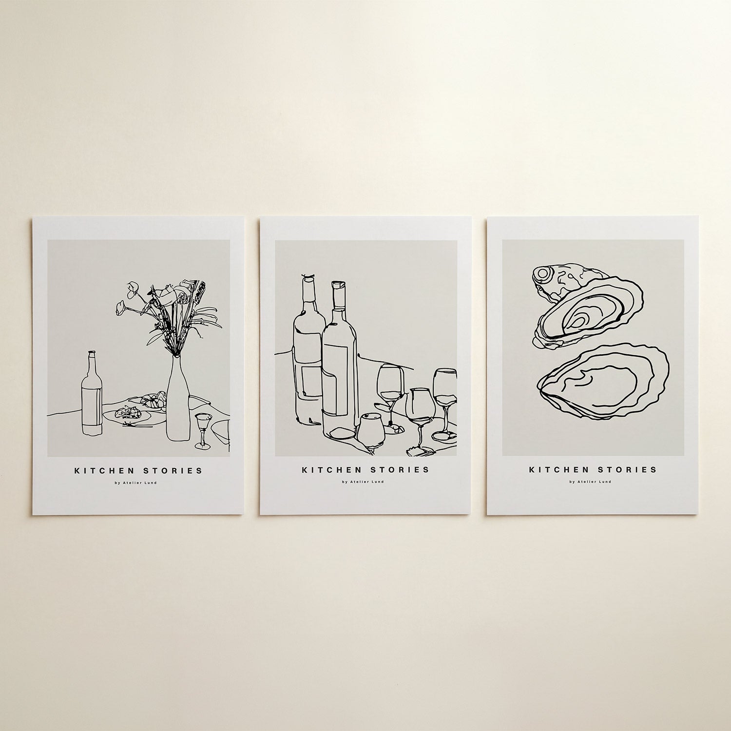 Lijnenspel en eenvoud Posterset