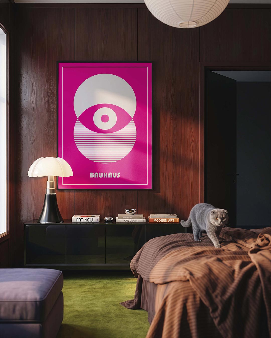Cirkel en strepen Poster