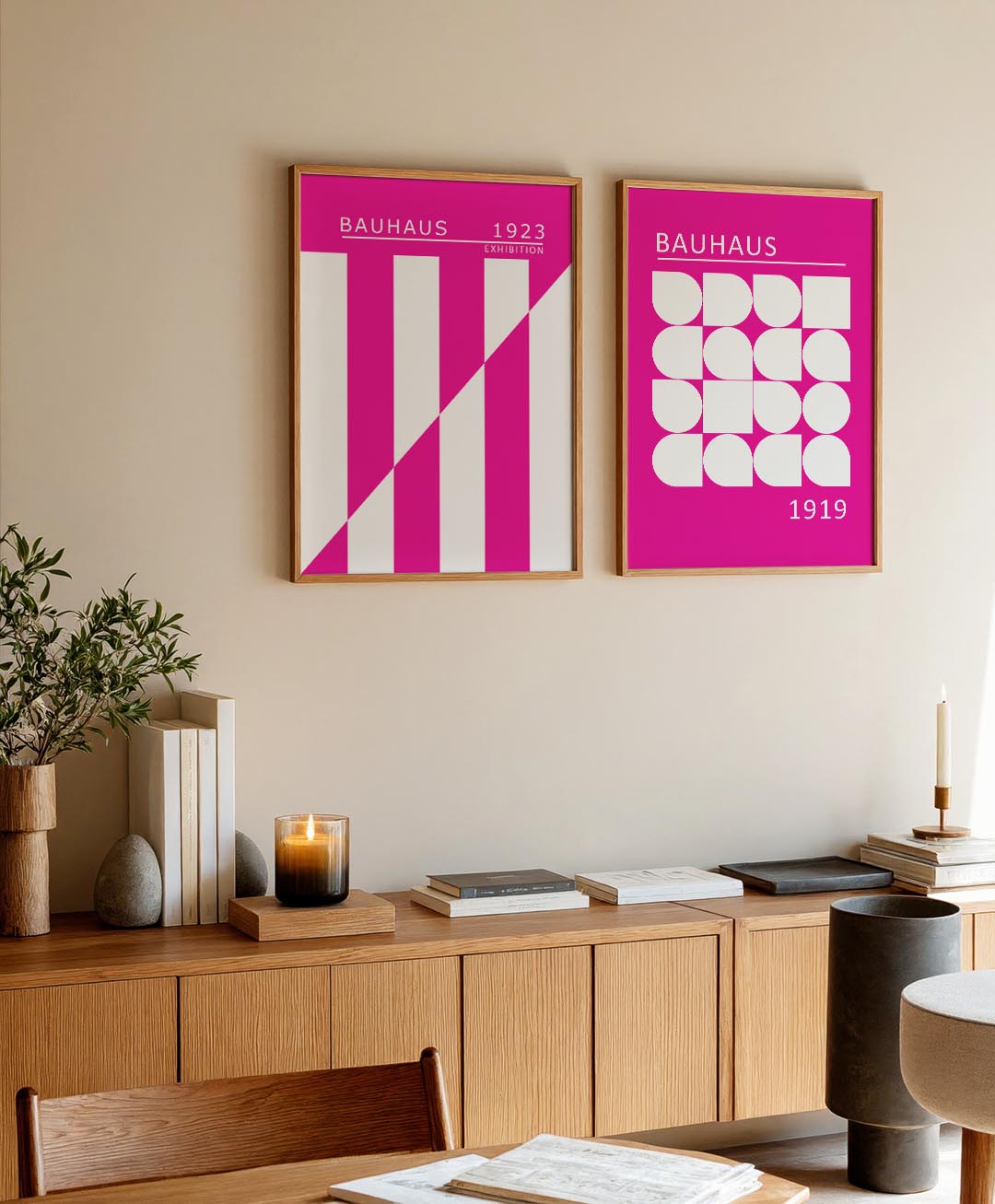 Kleurvlakken en lijnen Posterset