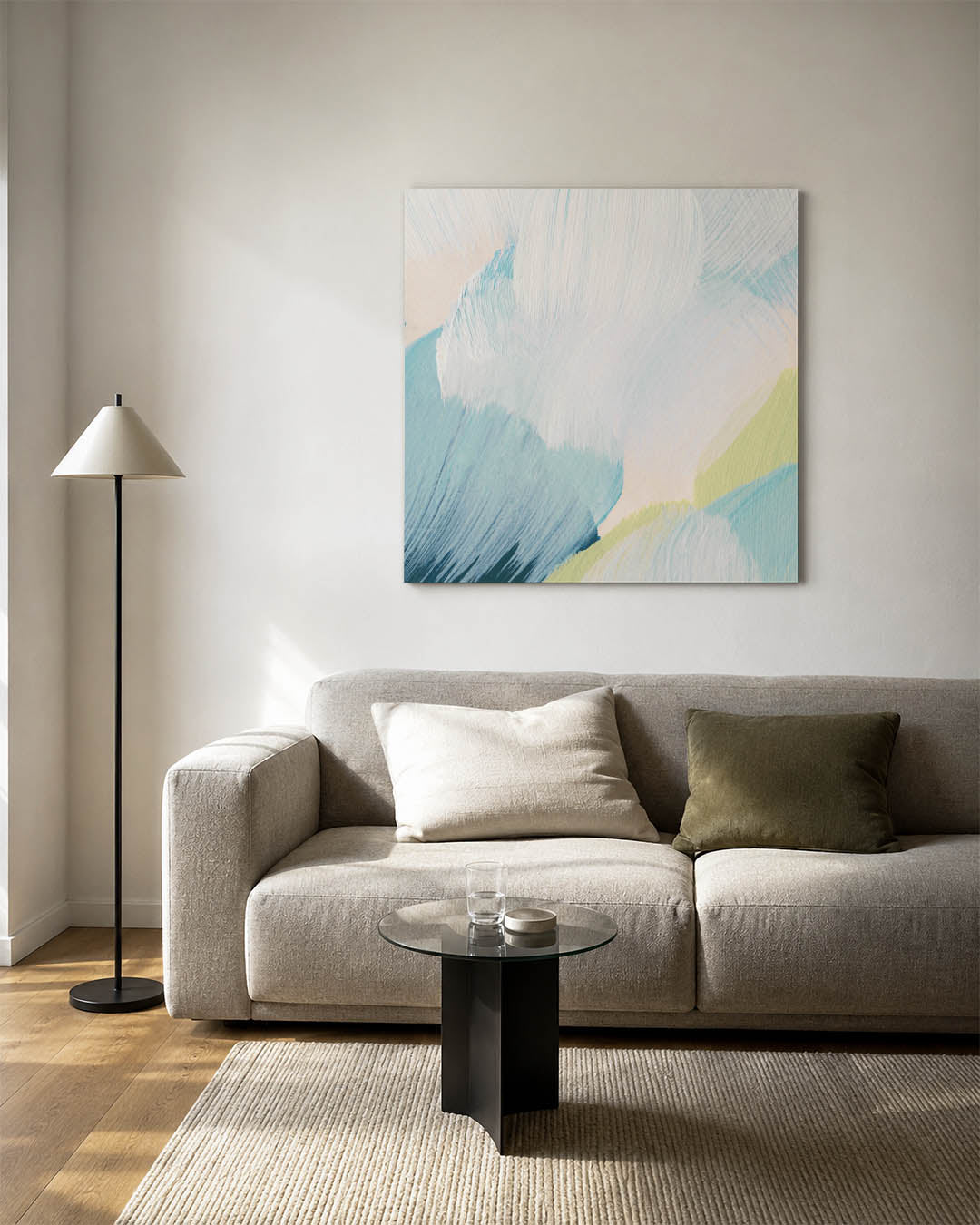 Kleurrijke borstelstreken Kunstwerk