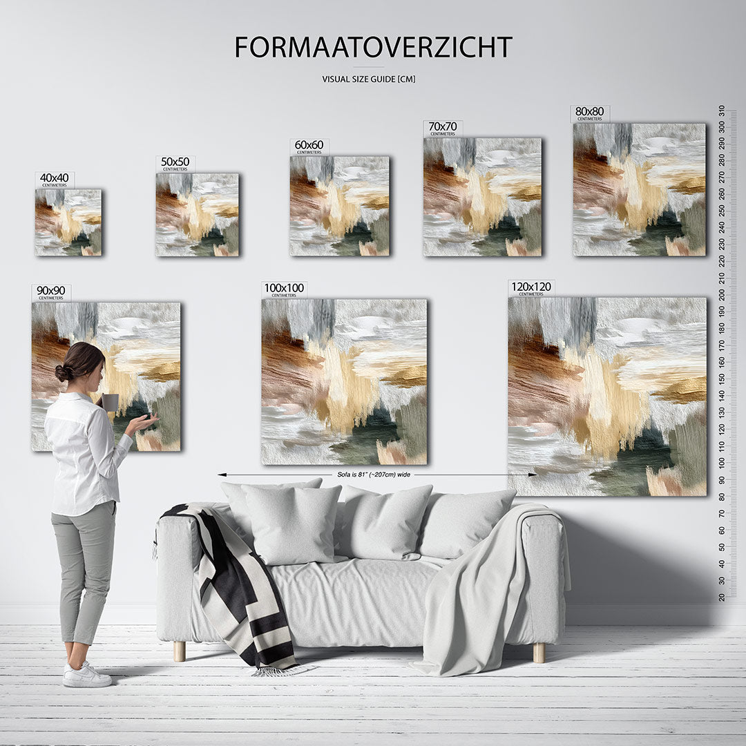 Dynamische kleurencompositie Kunstwerk