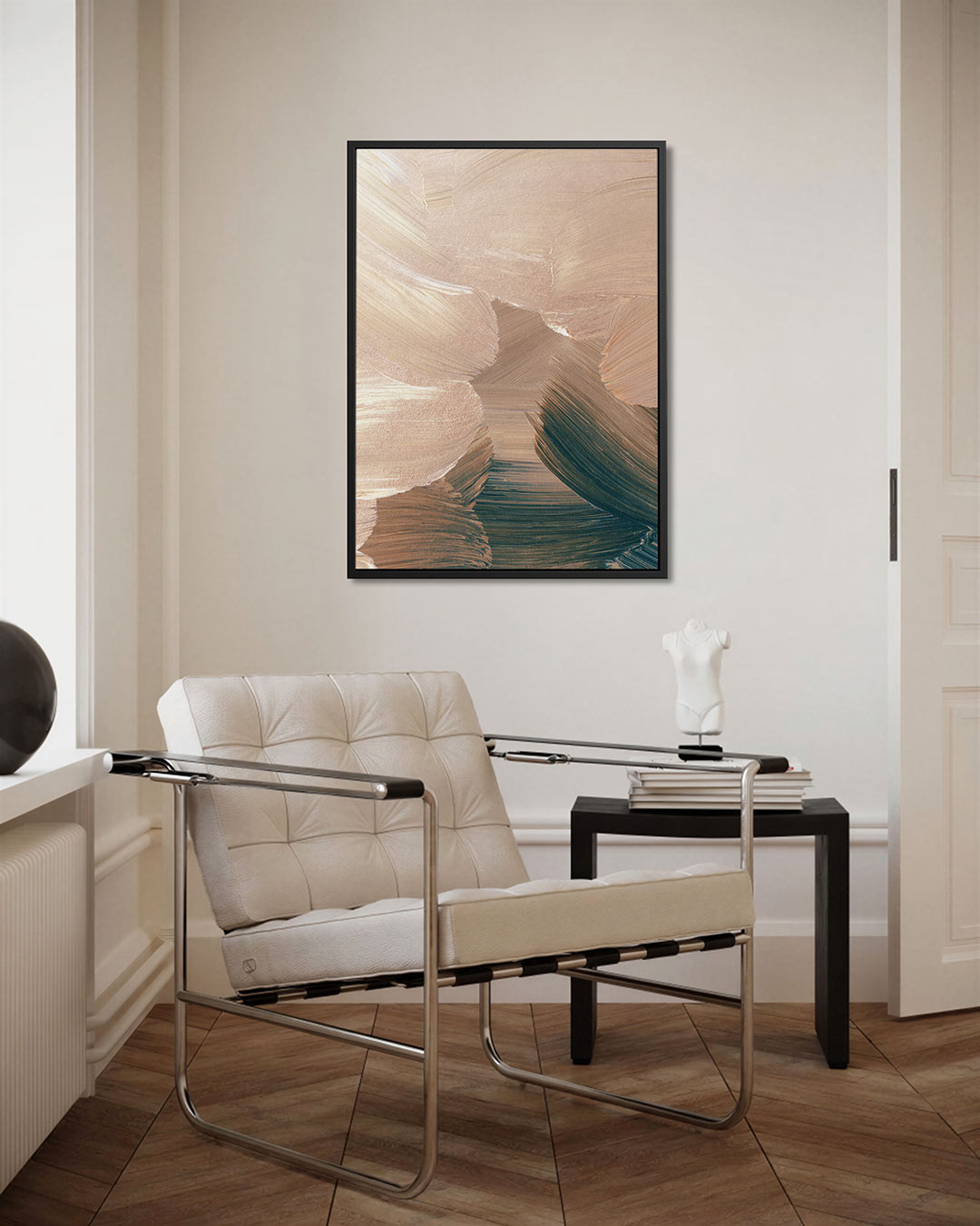 Organische borstelvegen Kunstwerk