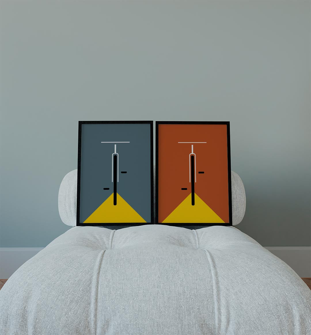 Lijnen en driehoek Posterset
