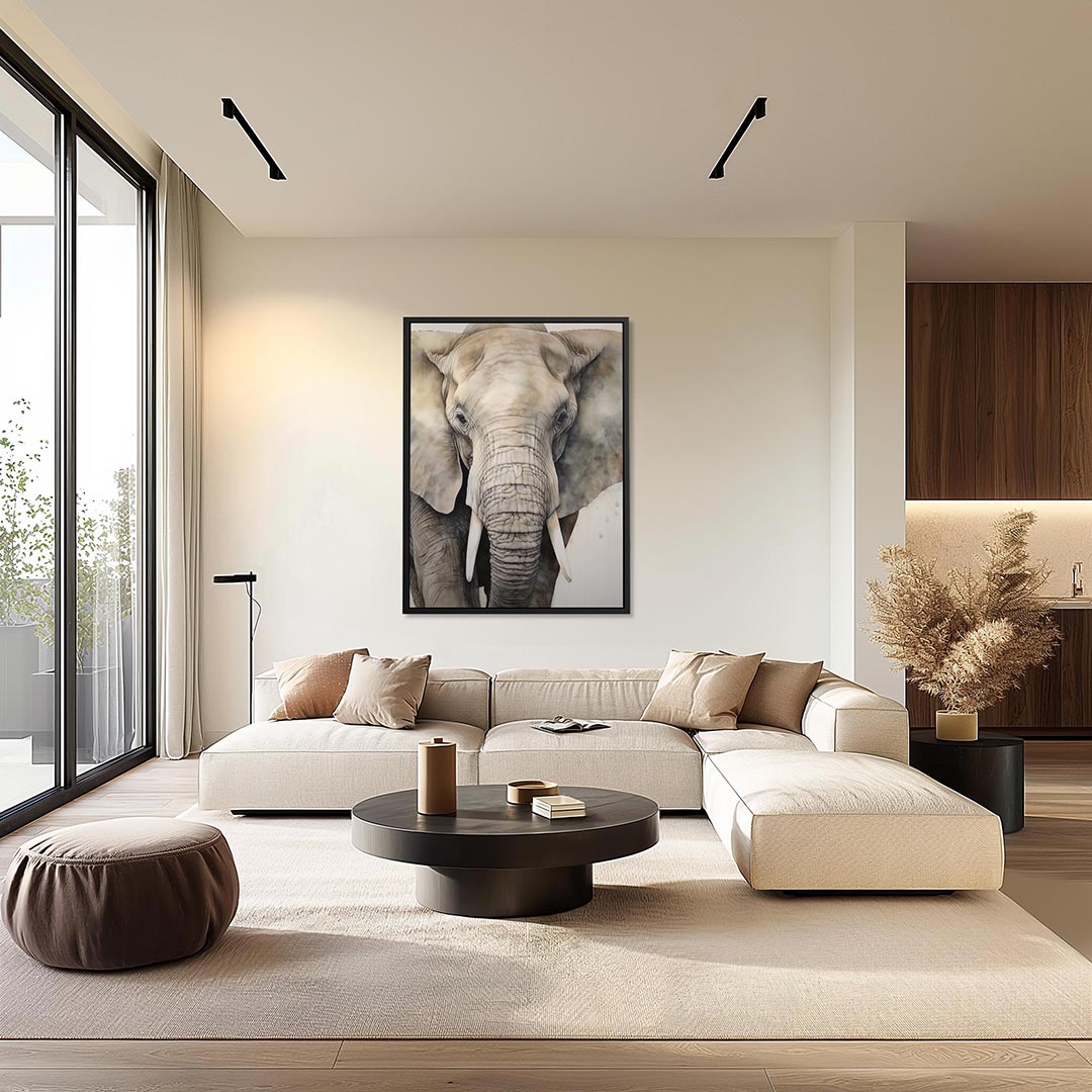 Olifant portret Kunstwerk