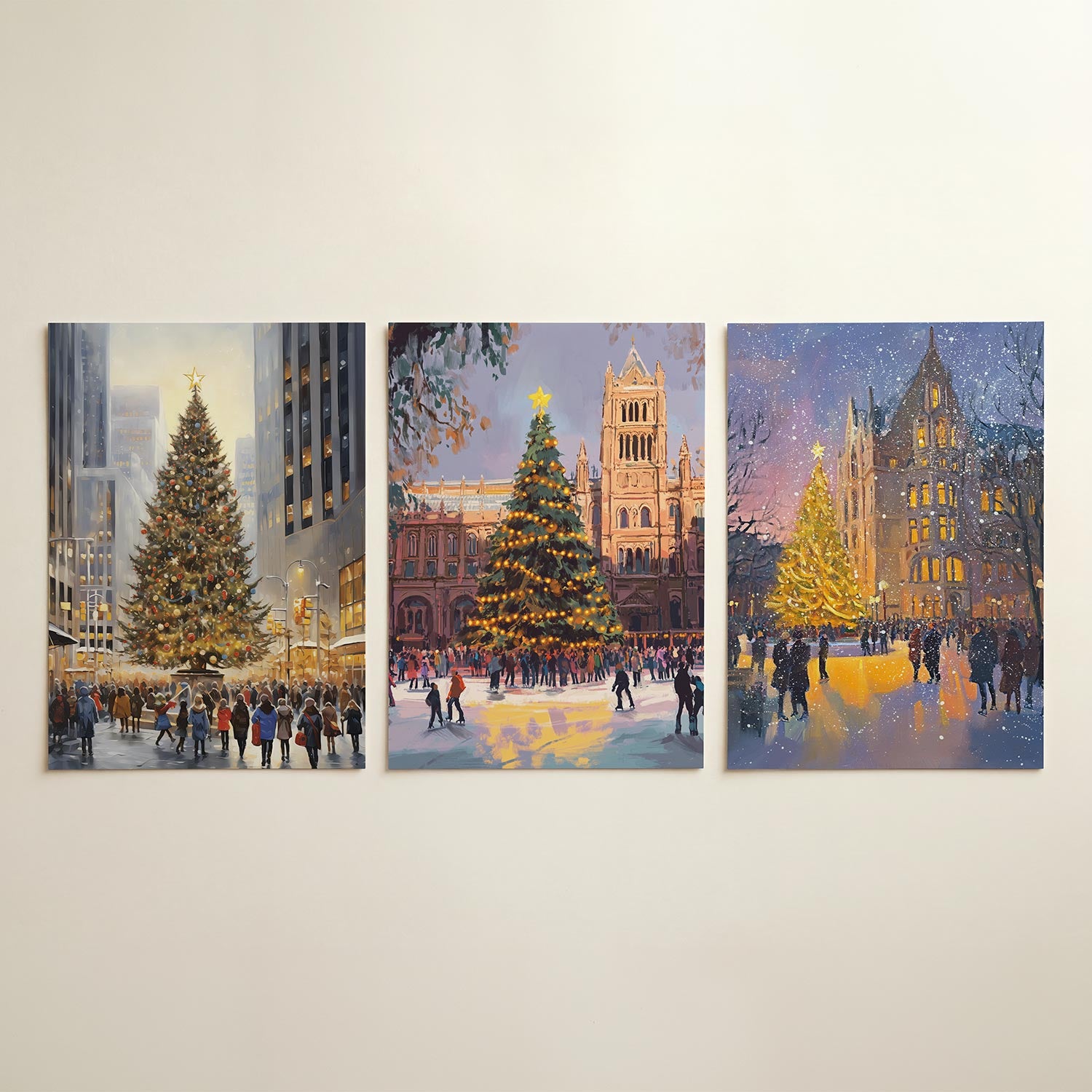 Feestelijke stadslichtjes Posterset