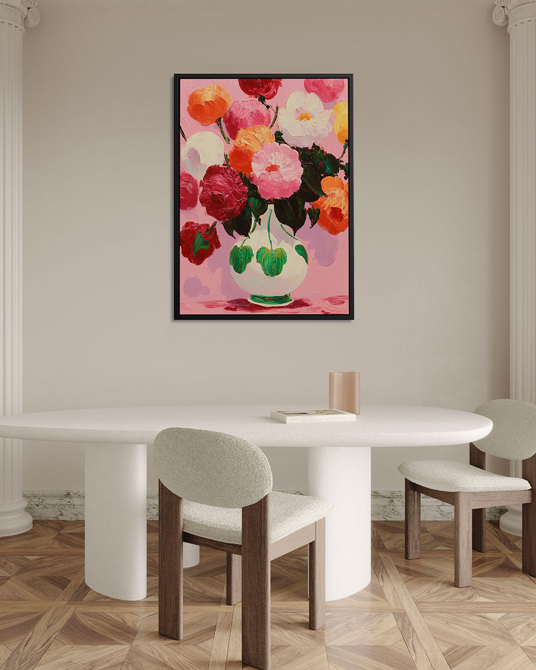 Bloemrijke expressie Kunstwerk