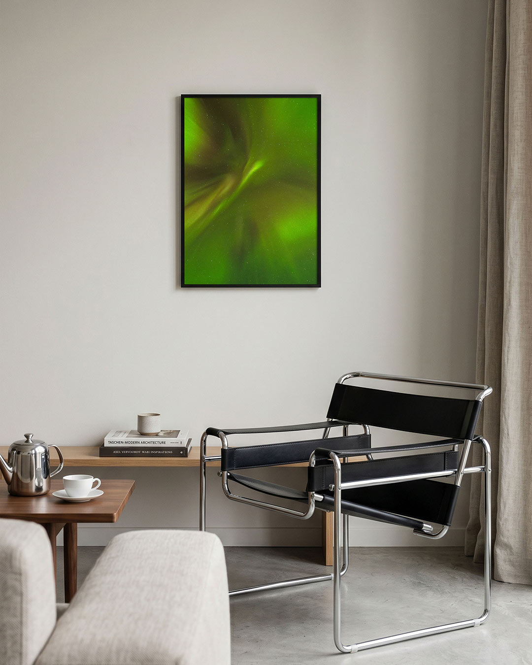 Groene lichtslierten Poster