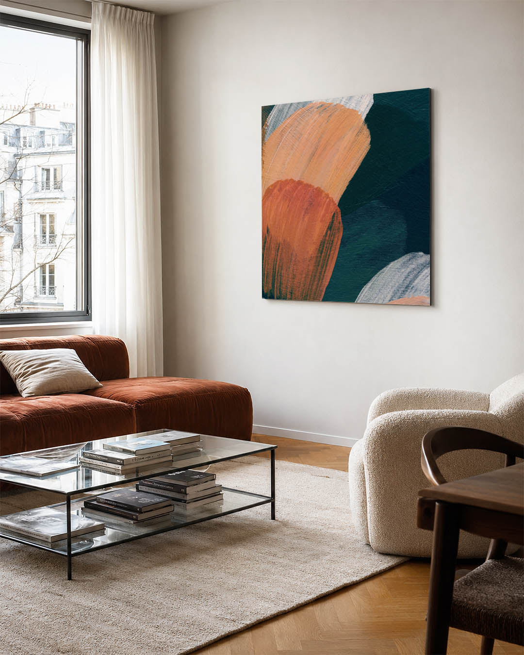 Dynamische penseelstreken Kunstwerk