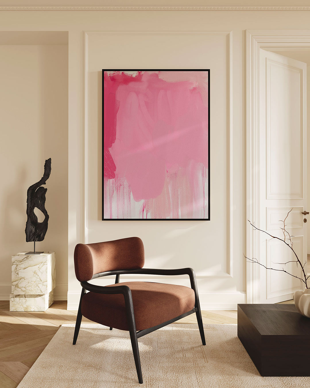 Roze vormen Kunstwerk