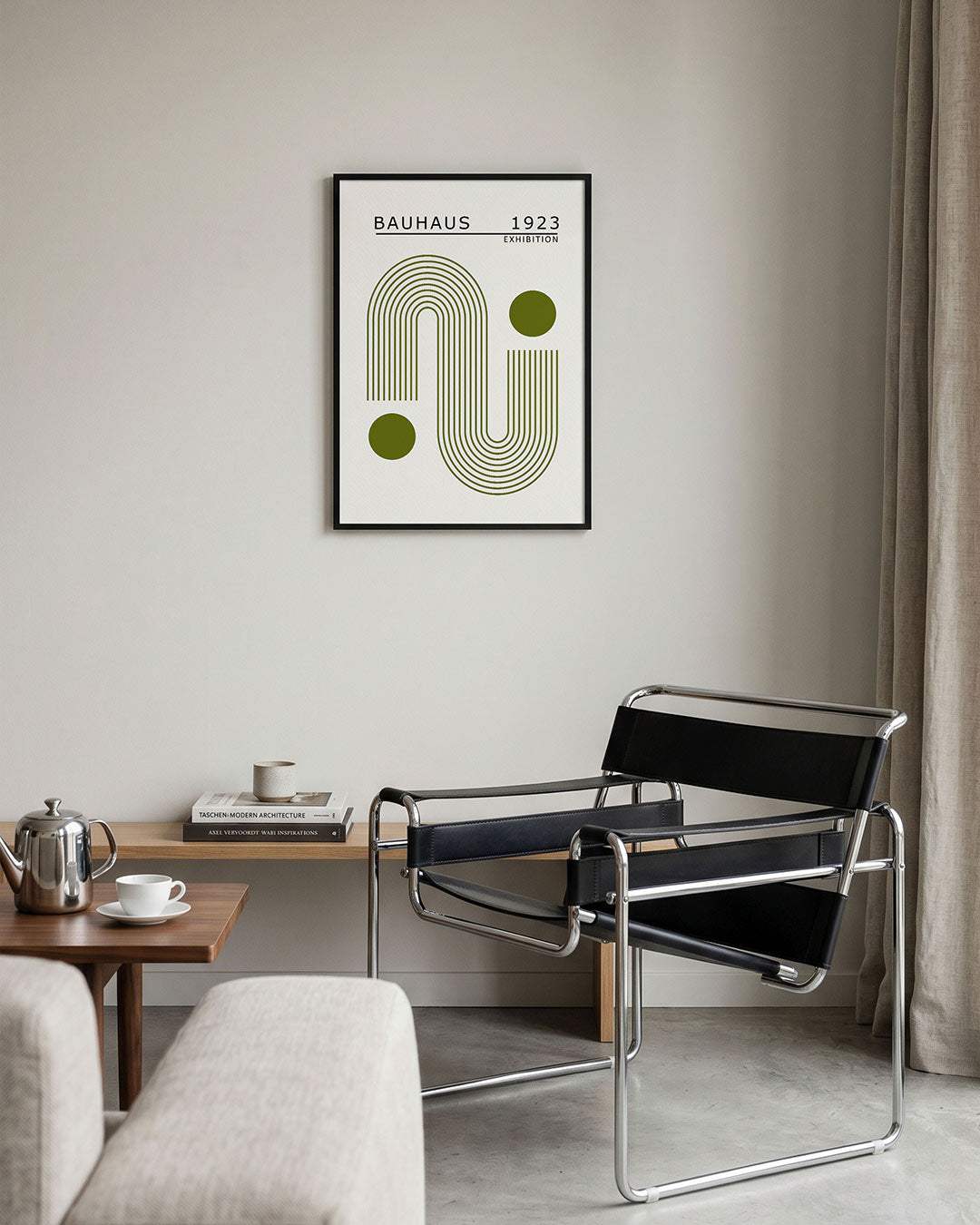 Lijnen en cirkel Poster