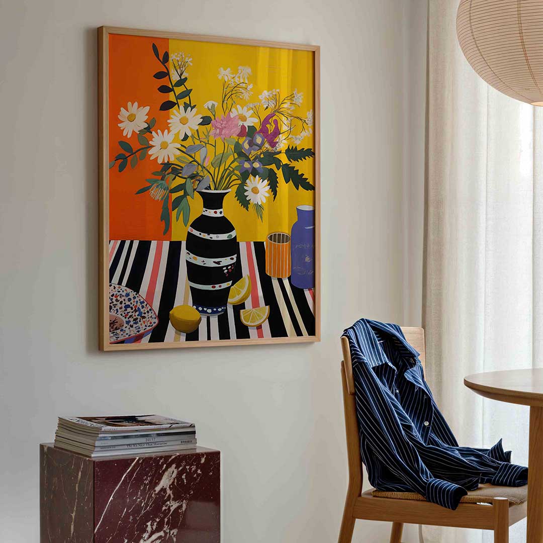 Bloemen en citroenen Poster