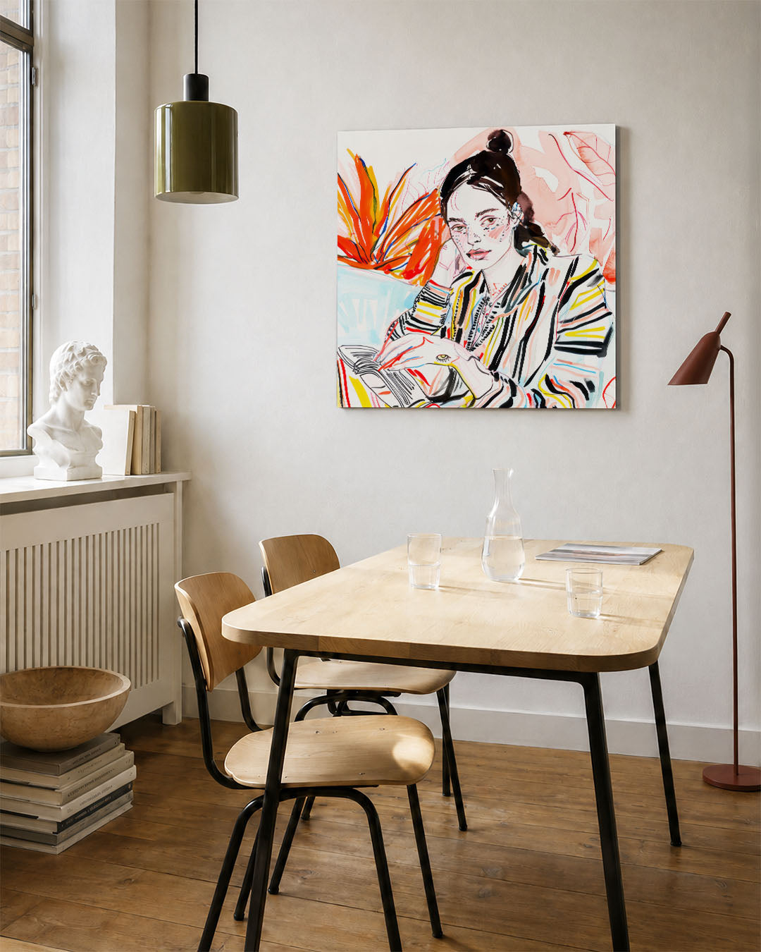Kleurrijke portret illustratie Kunstwerk