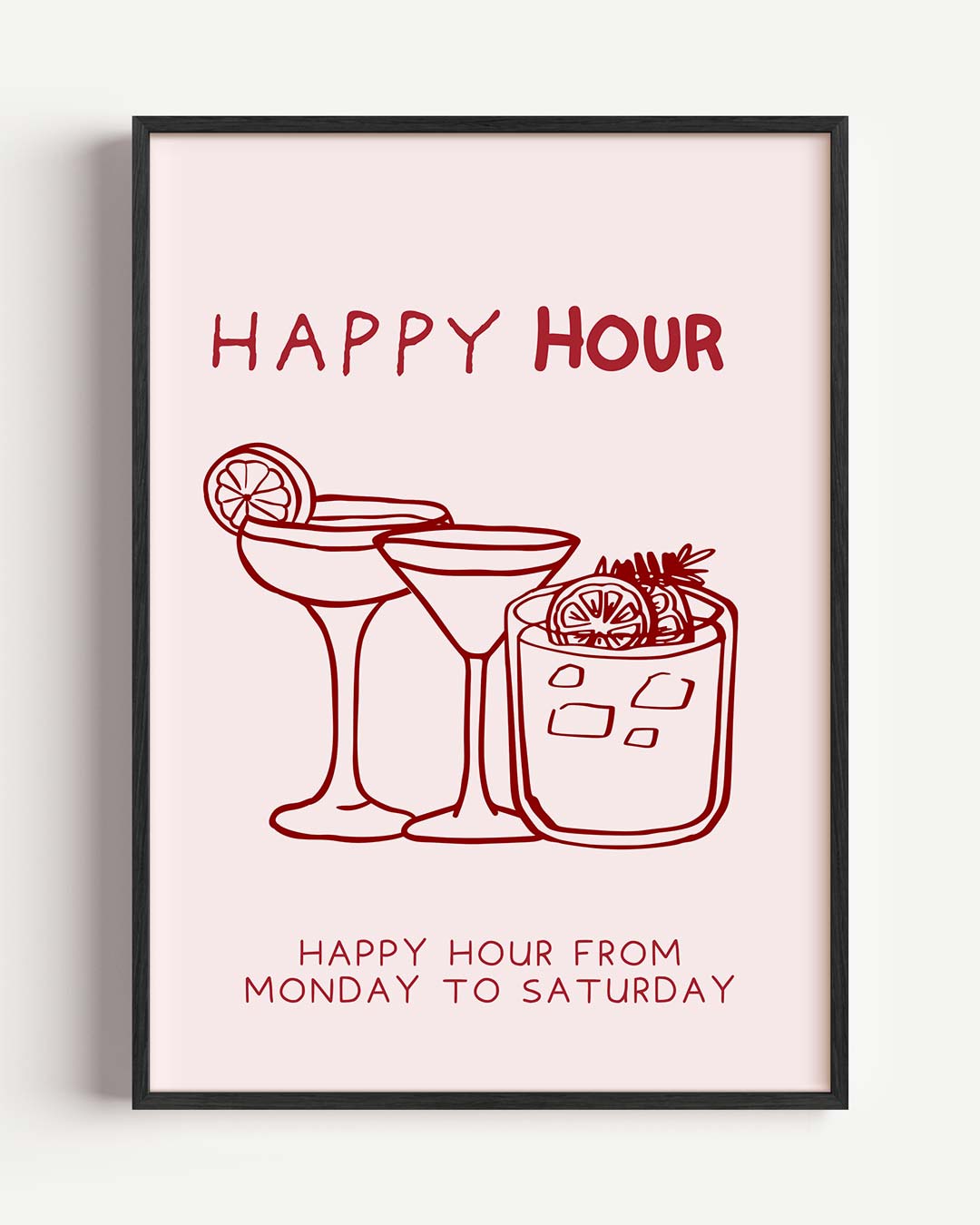 Gezellige Happy Hour Poster-WallArtistic