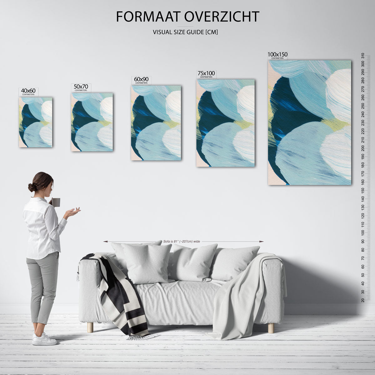 Organische kleurencompositie Kunstwerk