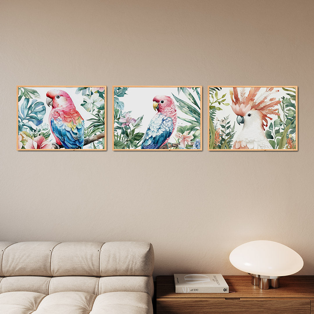 Vogel en bladeren Posterset