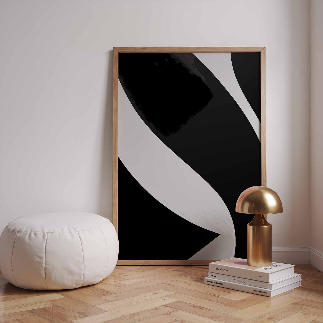 Moderne Monochrome Abstracte Poster-WallArtistic
