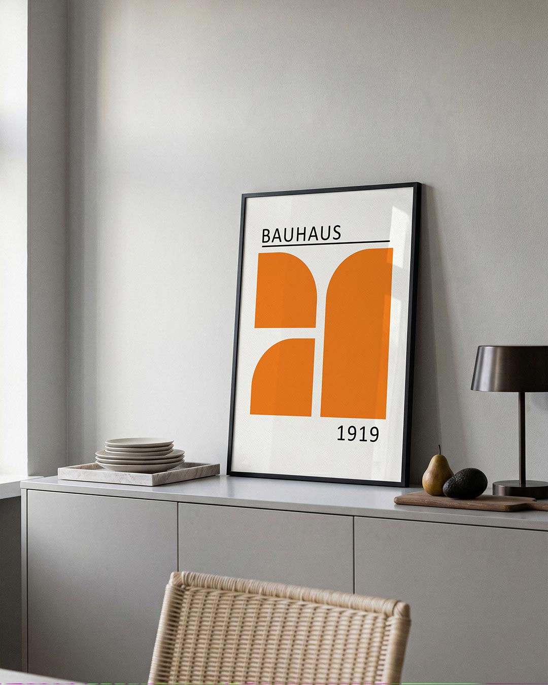 Oranje vormenspel Poster