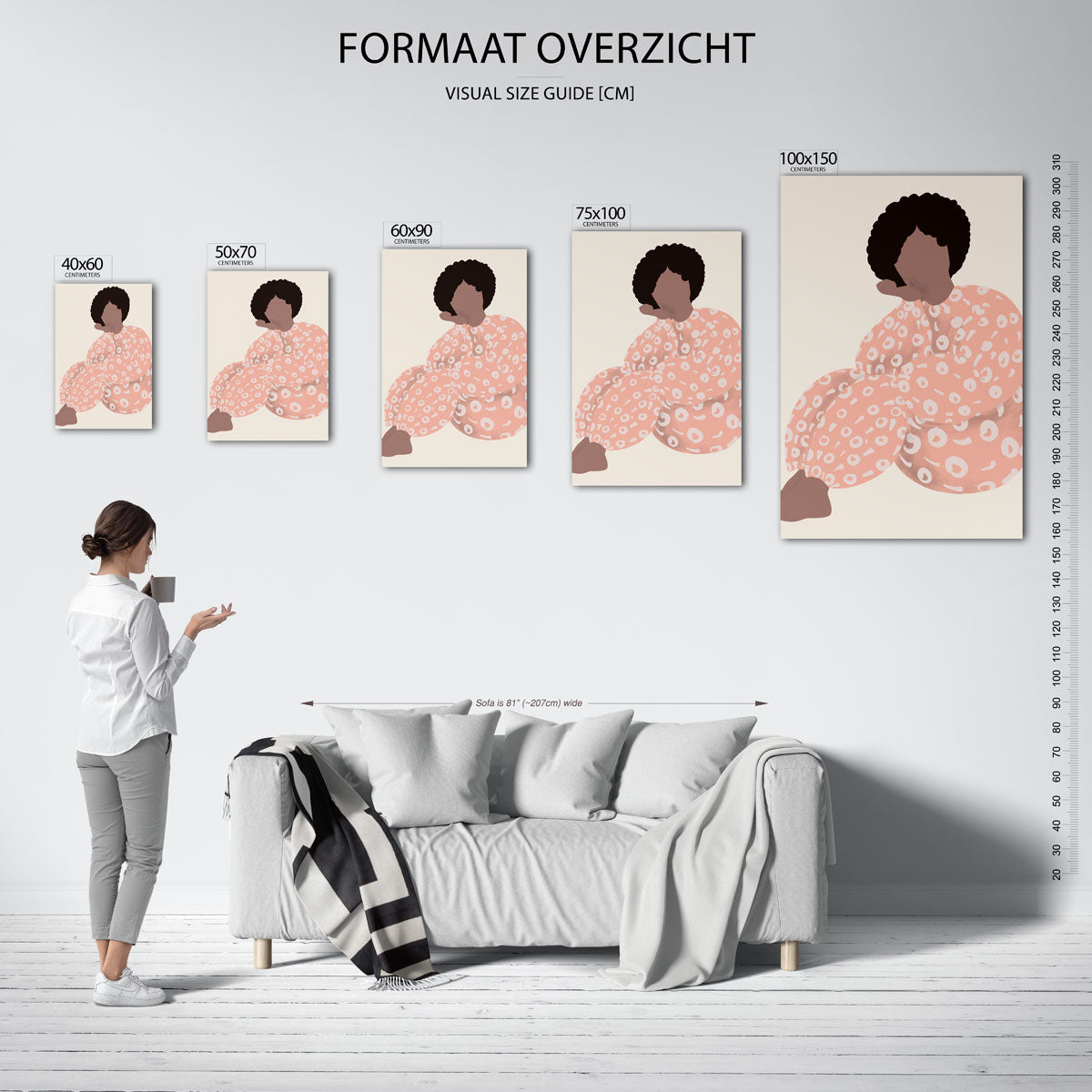 Vrouwelijk silhouet Kunstwerk