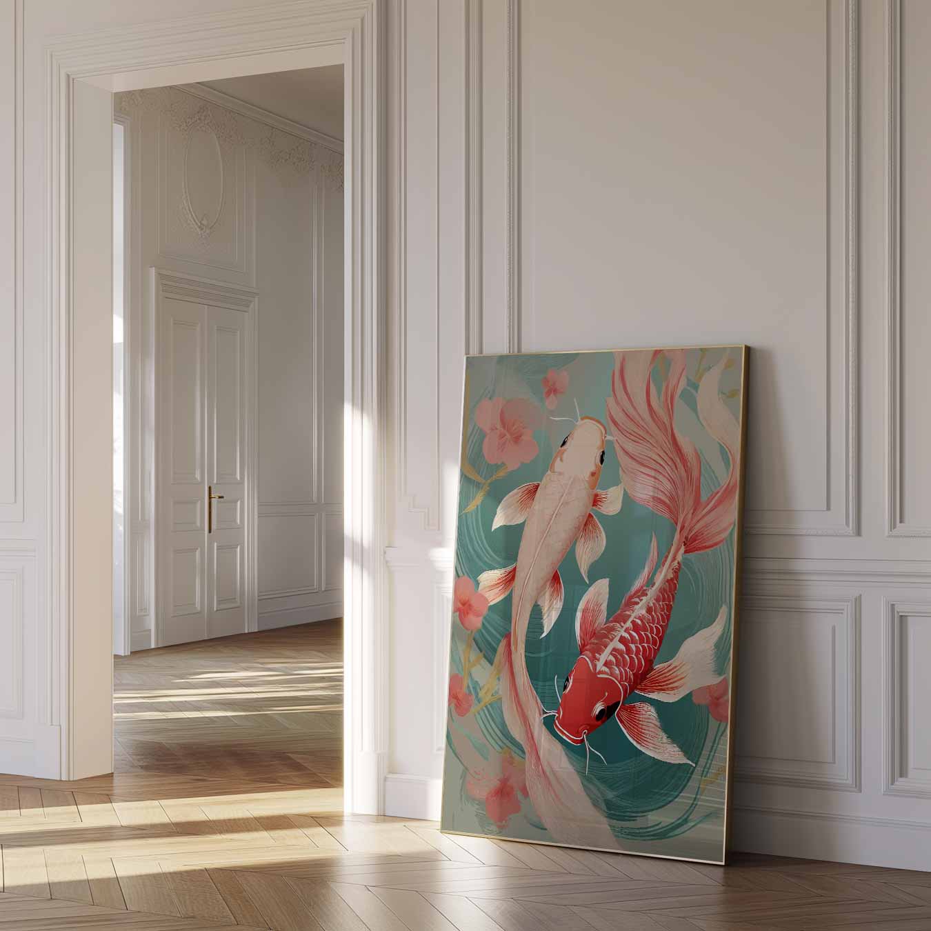 Vrolijke Koi Karper Kunst Poster-WallArtistic