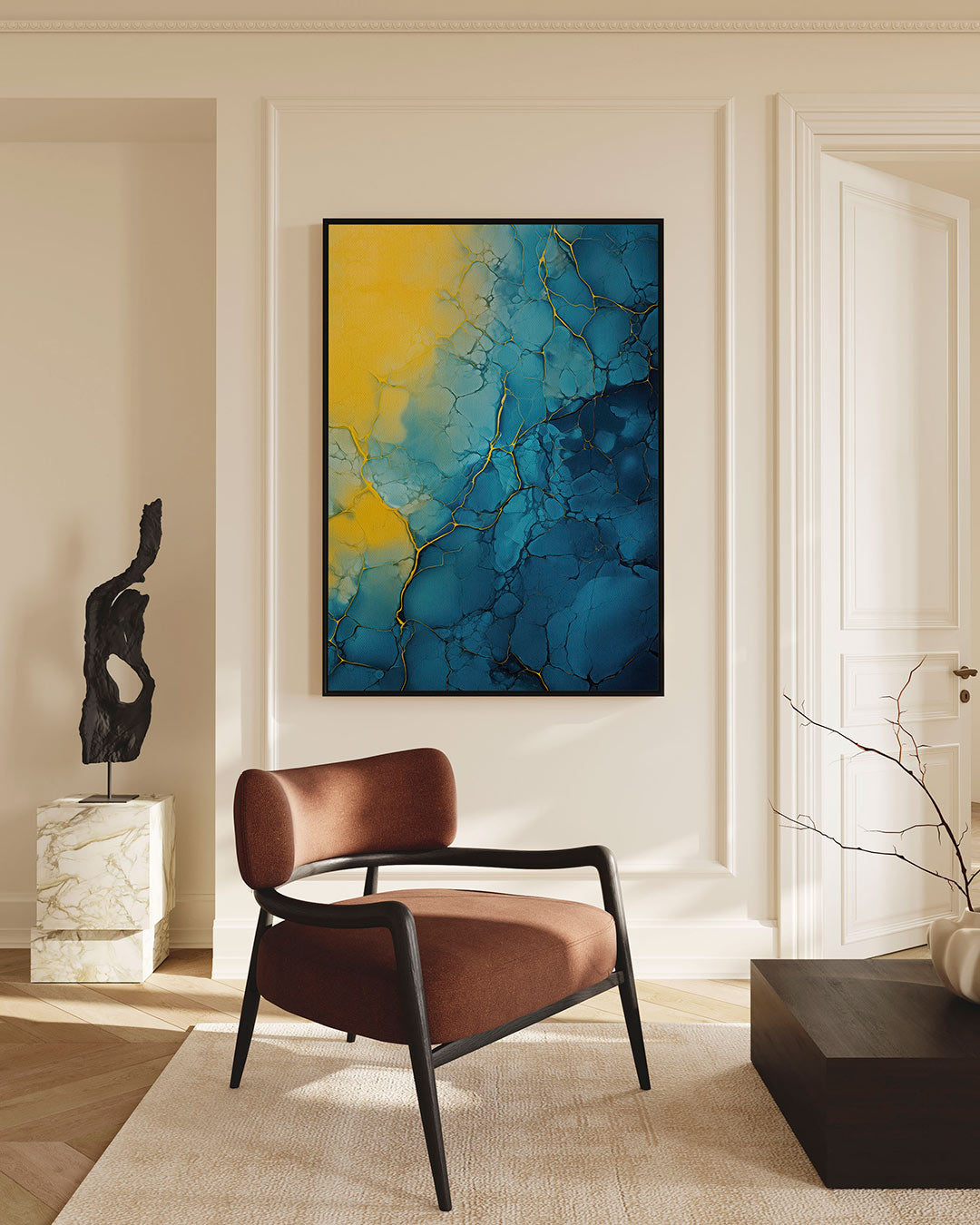 Vloeiende kleurpatronen Kunstwerk