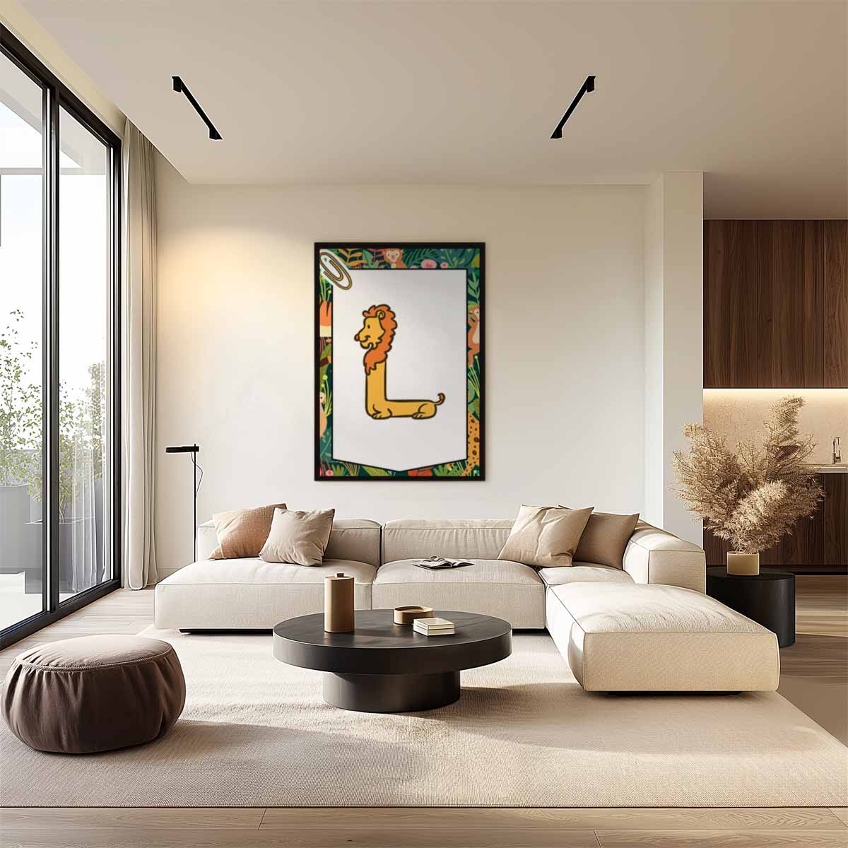 Leeuw Alfabet Kunstwerk Kunstwerk-canvas-dibond-plexiglas-wanddecoratie-WallArtistic