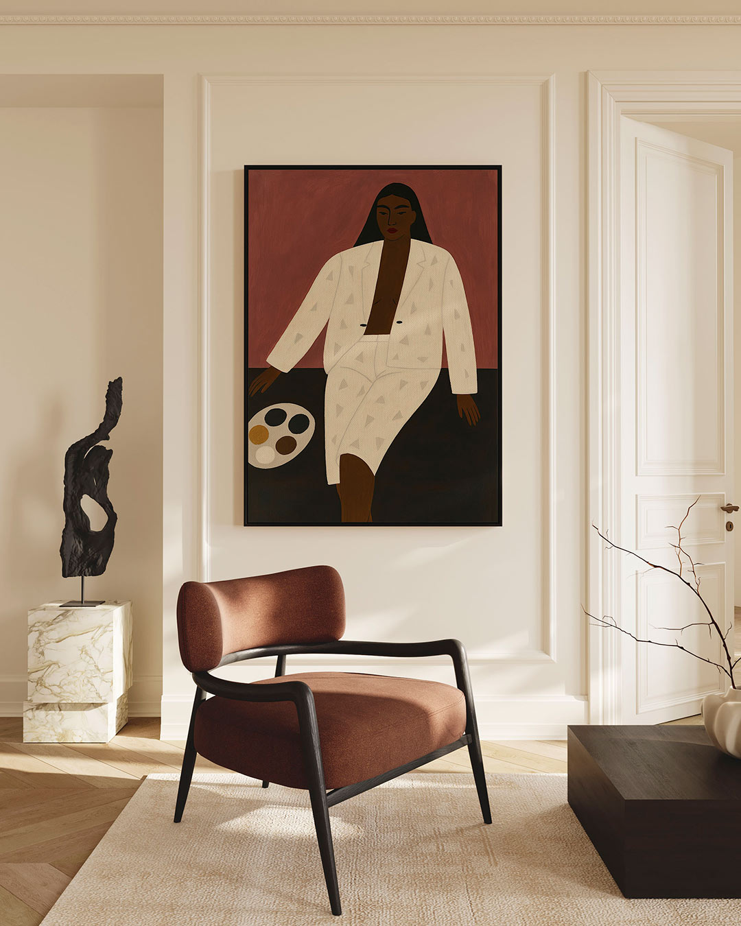 Geometrische compositie Kunstwerk