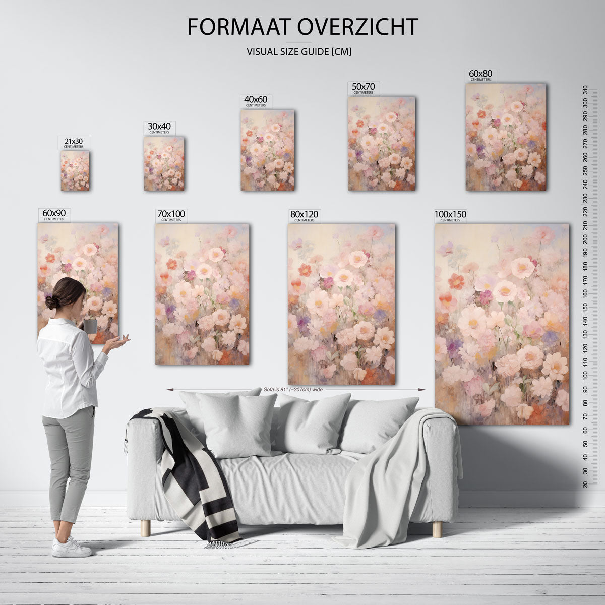 Bloemen in zachte tinten Poster