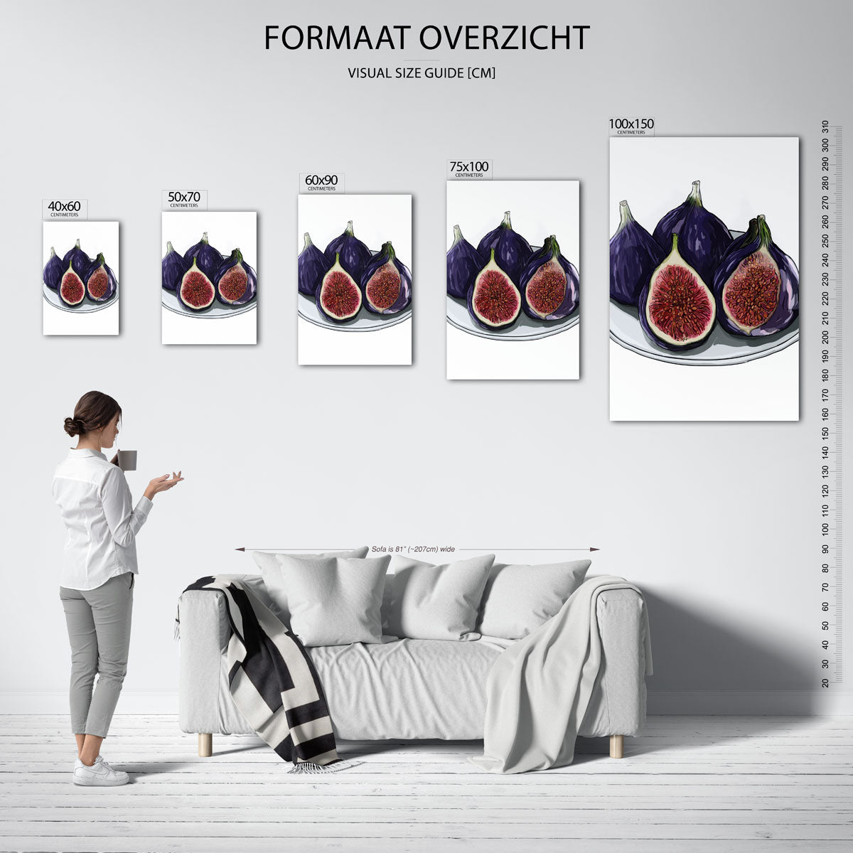 Vijgen op bord Kunstwerk