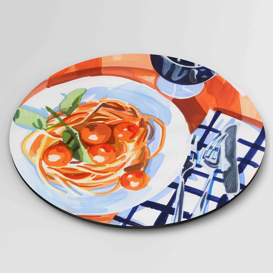 Spaghetti en wijn Muurcirkel