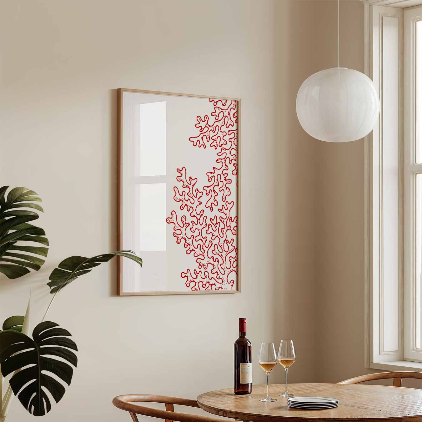 Rode Koralen Kunstposter-WallArtistic