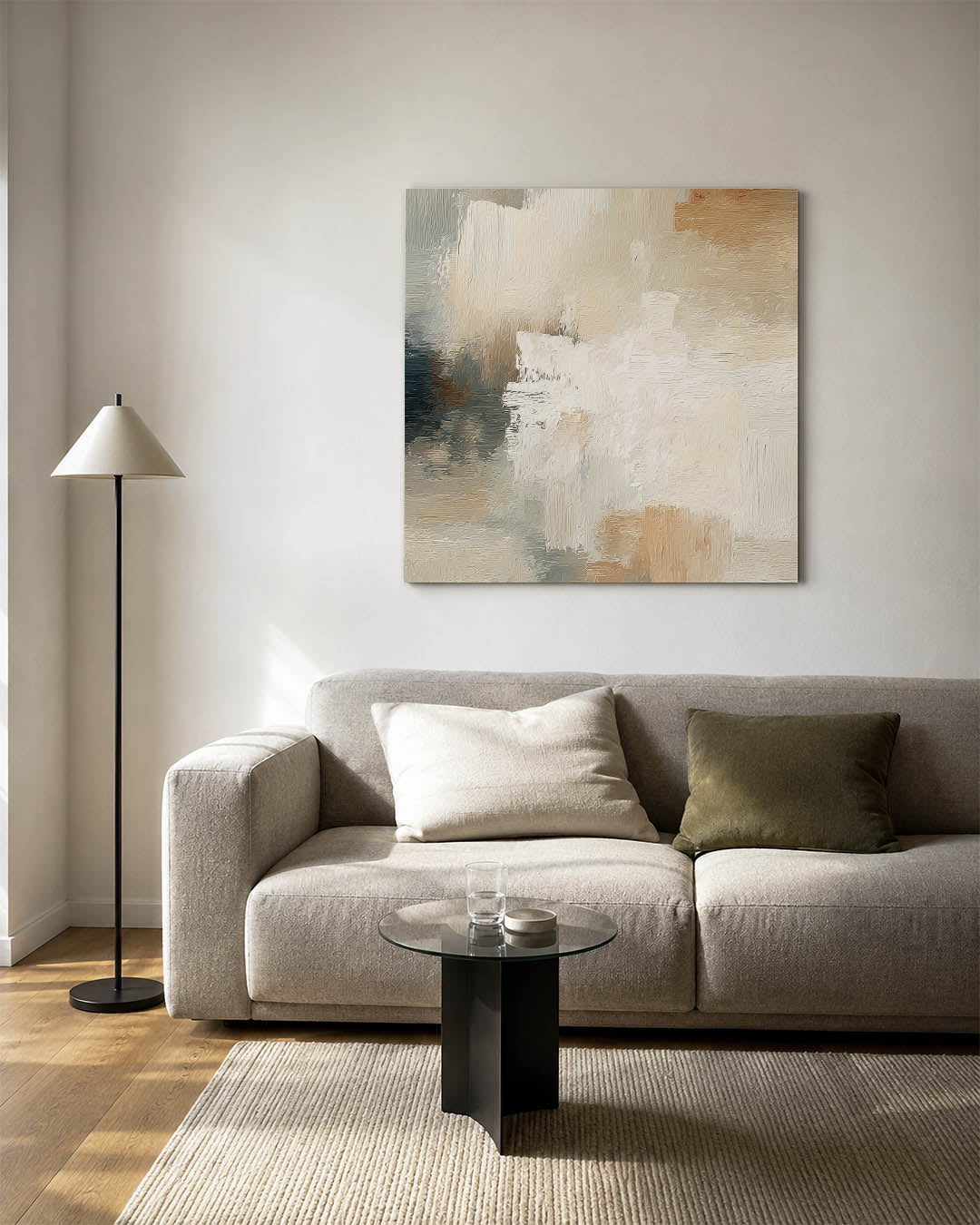 Zachte kleuren compositie Kunstwerk