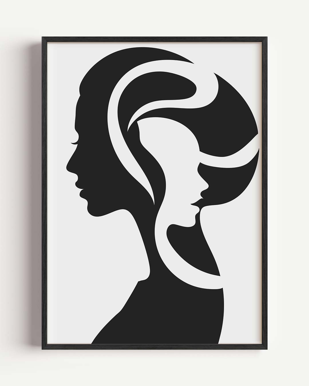 Vrouwelijke Silhouetten Kunstposter-WallArtistic