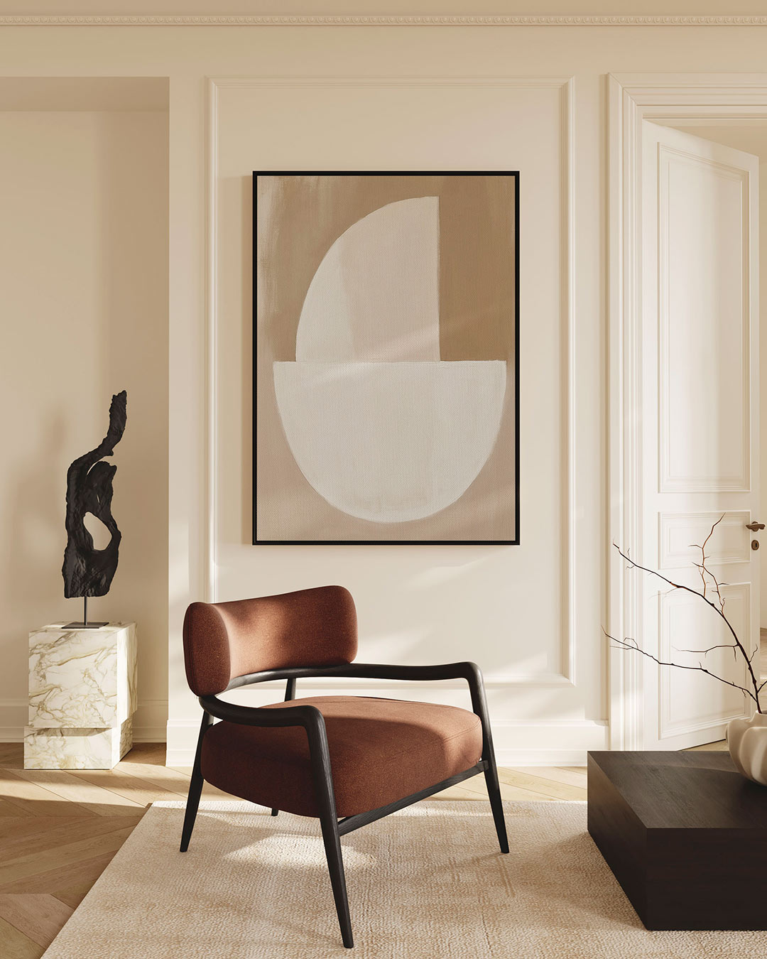Geometrische vormen compositie Kunstwerk