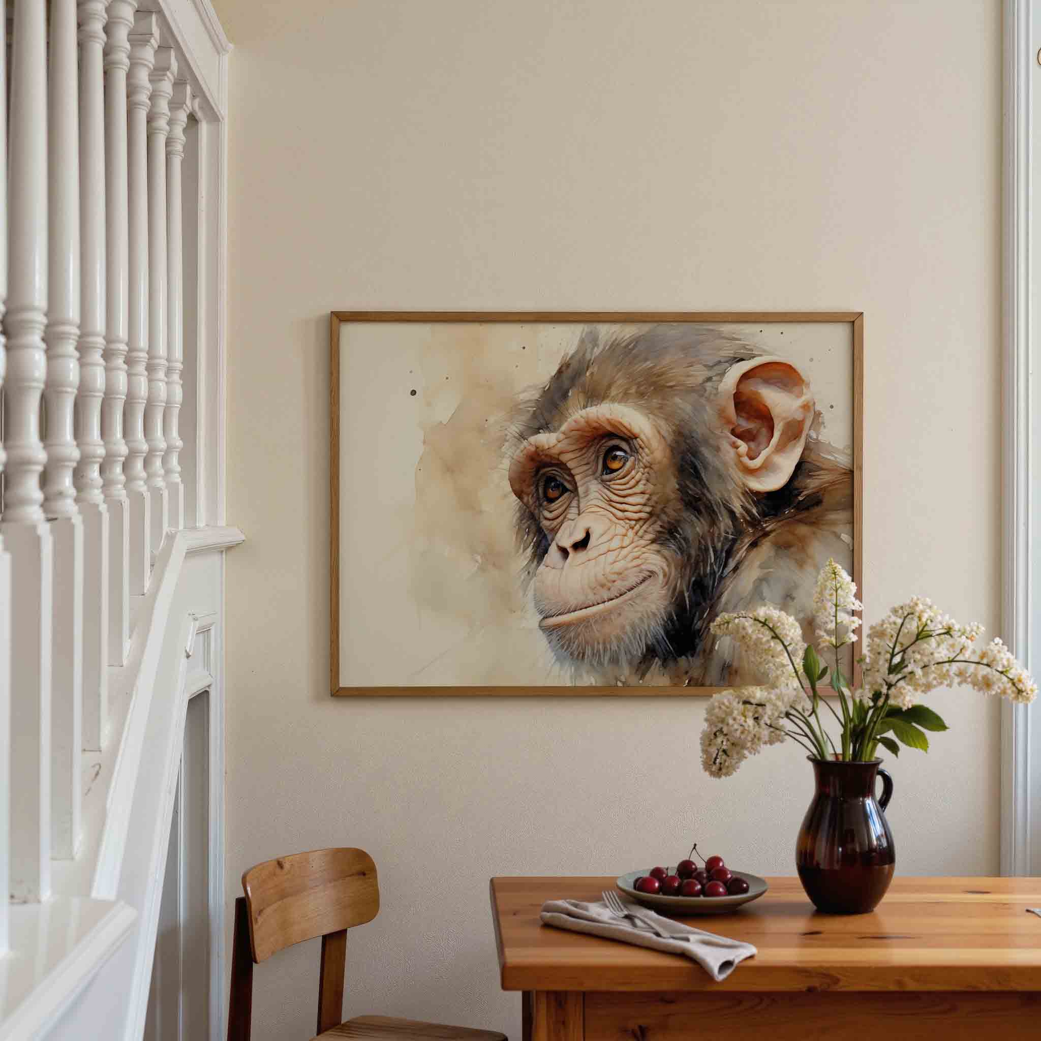Chimpanzee portret Poster