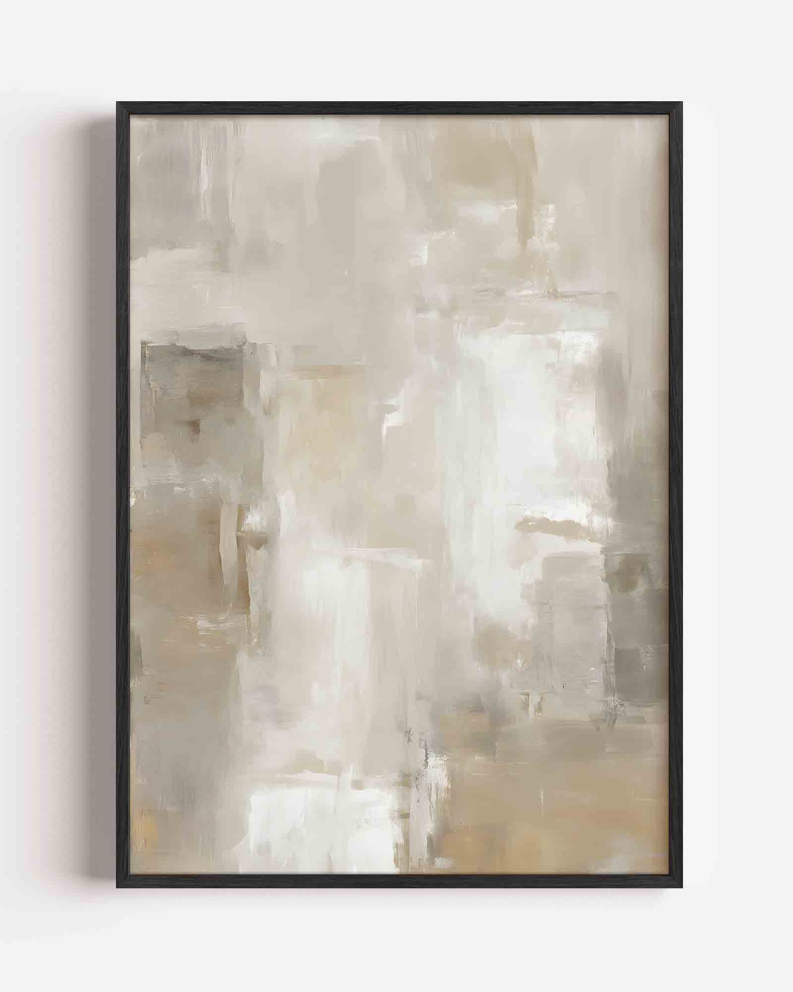 Abstracte beige en grijze vlakken Poster