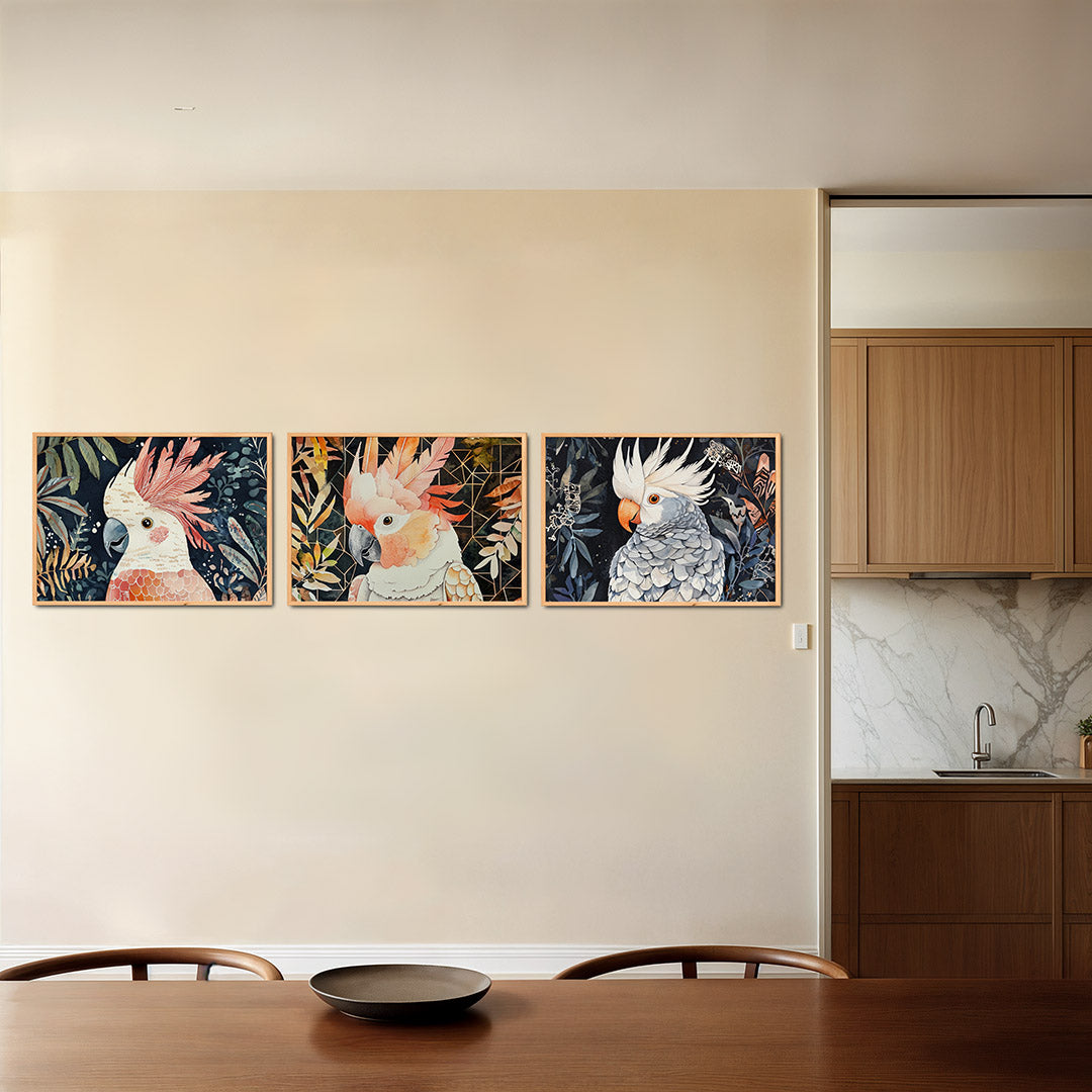 Vogel en bladeren Posterset