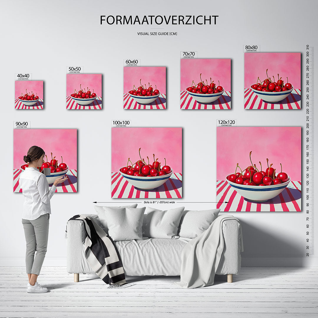 Kersen in kom Kunstwerk