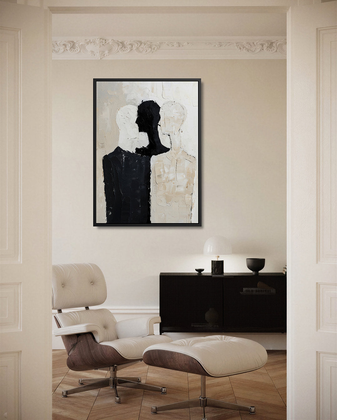 Menselijke silhouetten Kunstwerk