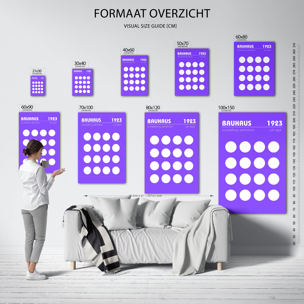 Cirkelpatroon en tekst Poster