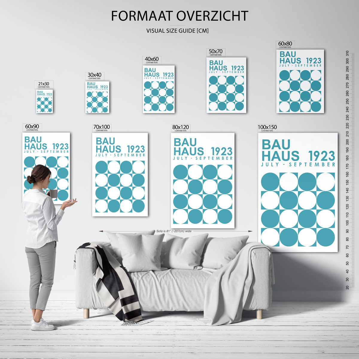 Cirkelritme blauw Poster