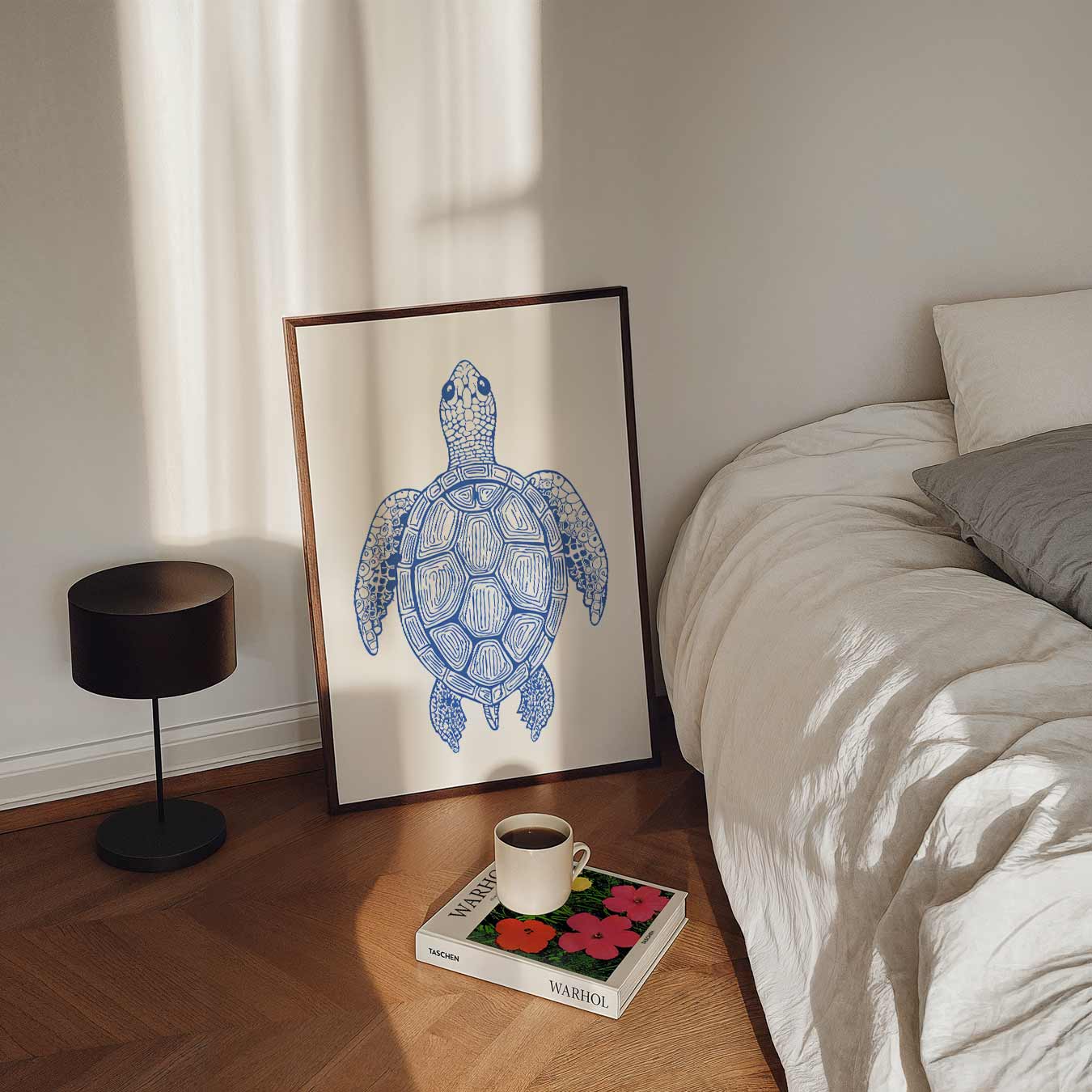 Relaxte Schildpad Illustratie Poster-WallArtistic