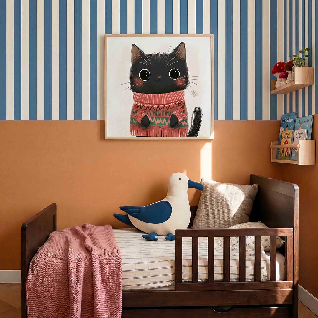 Kat met trui Poster