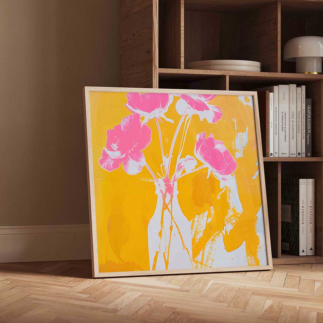 Bloemen in vaas Poster