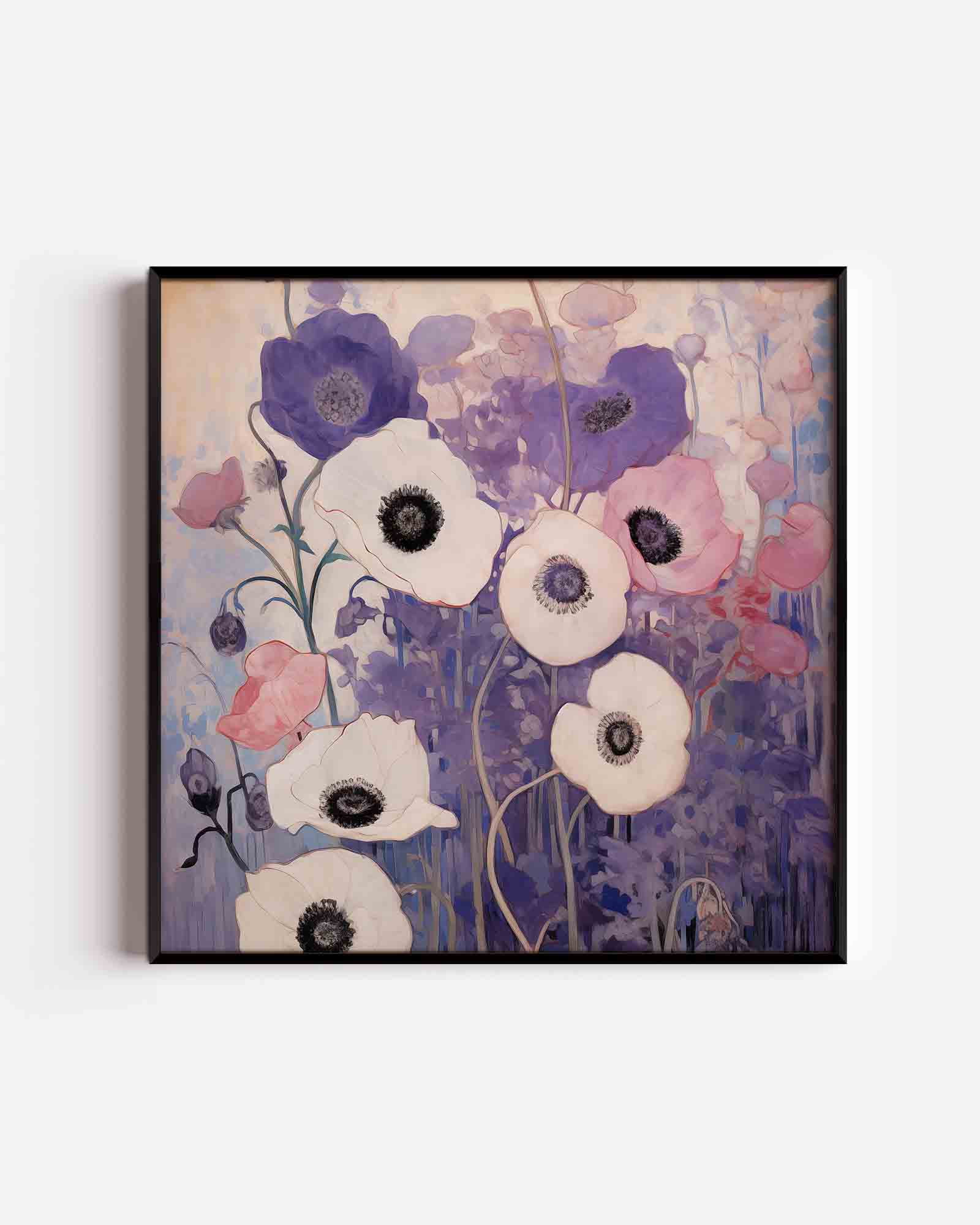Bloemen in paarse tinten Poster
