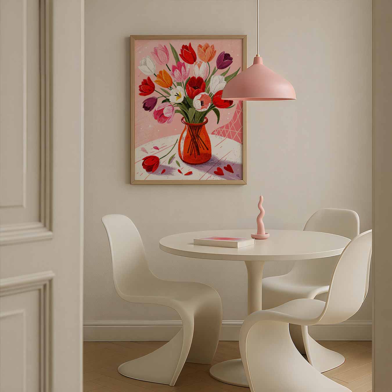 Vrolijke Tulpenbloesem Poster-WallArtistic