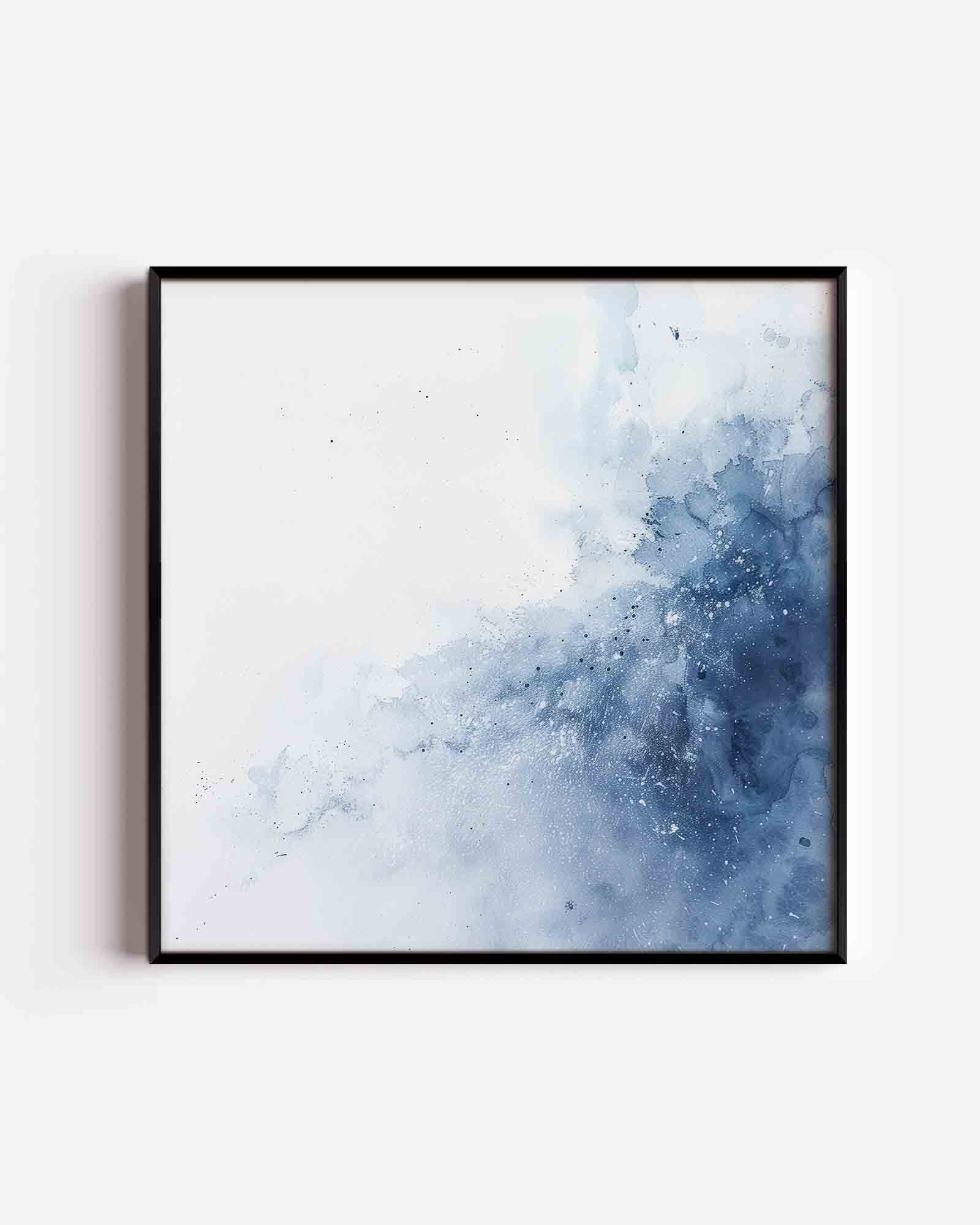 Abstracte blauwe vlekken Poster