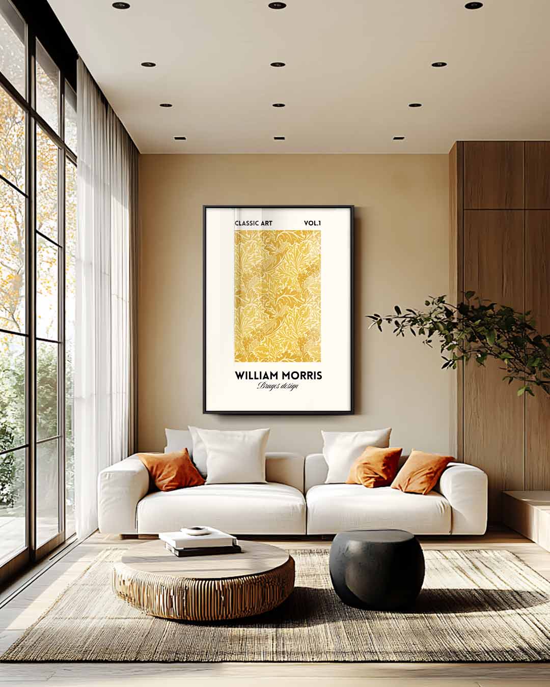 William Morris’ Bruges Design Kunstwerk-canvas-dibond-plexiglas-wanddecoratie-WallArtistic